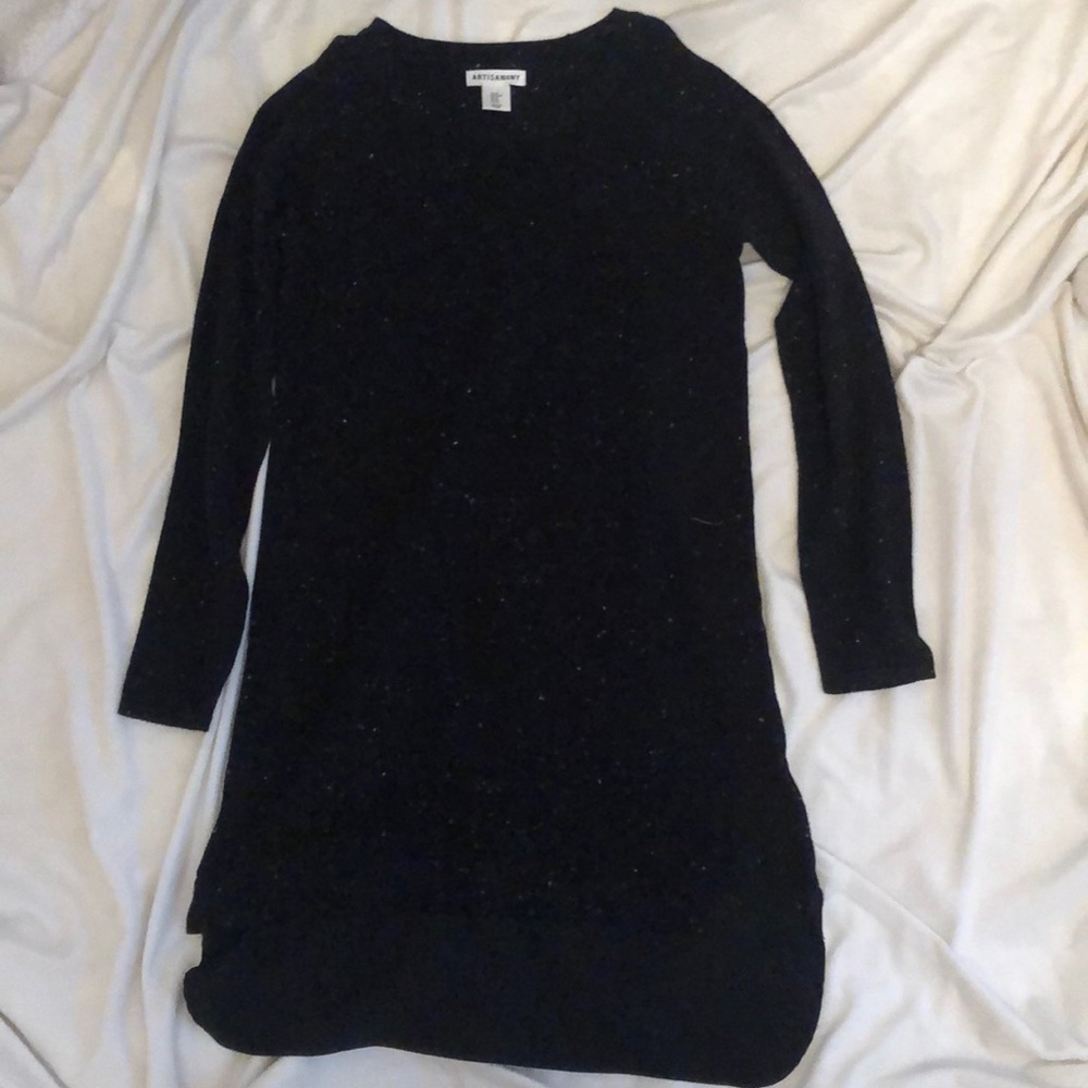 Black Dress with Subtle White Dots